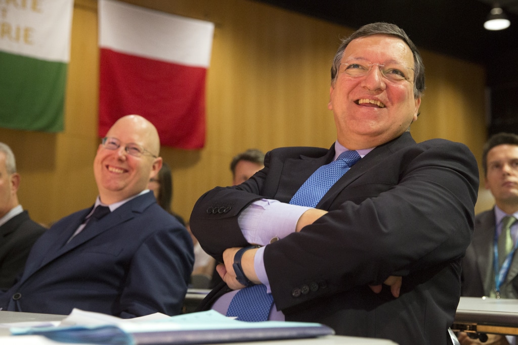 Herman Van Rompuy, Martin Schulz et José Manuel Barroso (2014)