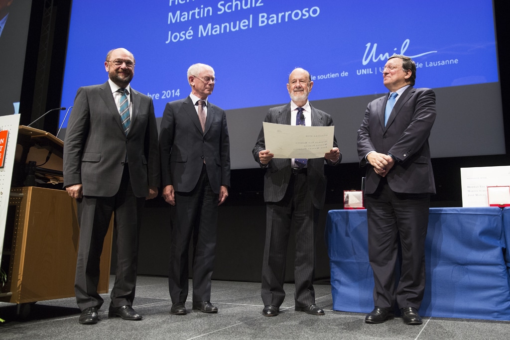 Herman Van Rompuy, Martin Schulz et José Manuel Barroso (2014)