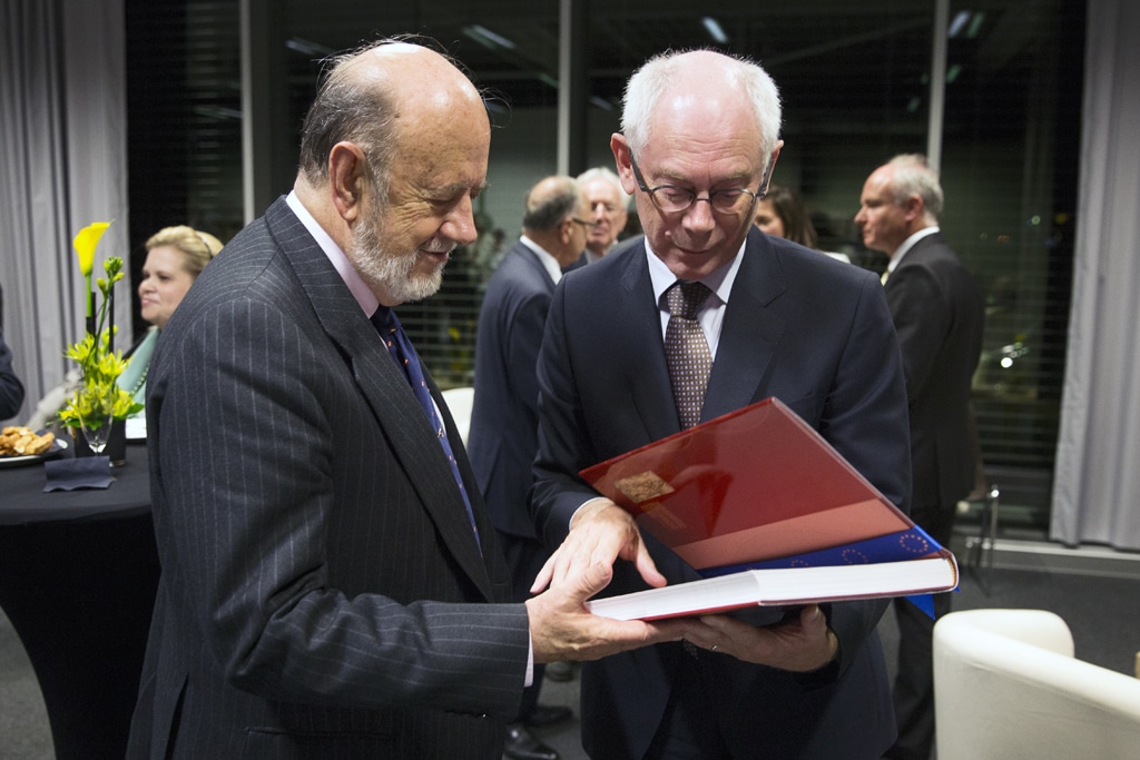Herman Van Rompuy, Martin Schulz et José Manuel Barroso (2014)