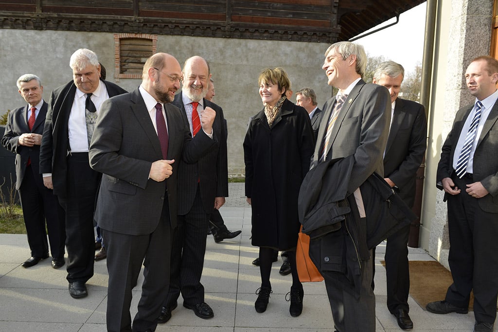 Martin Schulz et Micheline Calmy-Rey (2014)