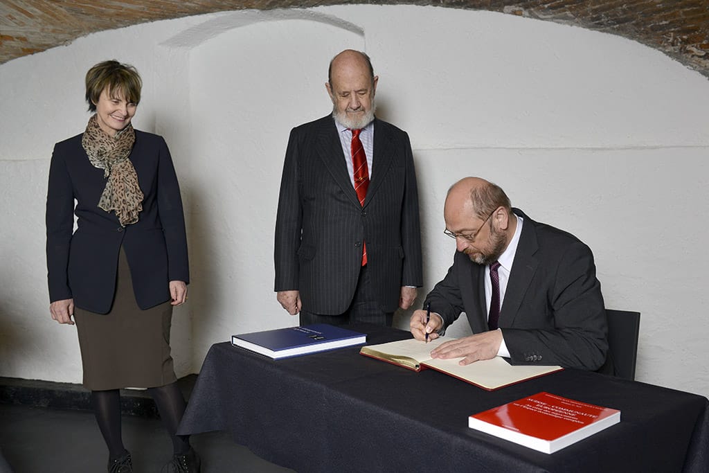 Martin Schulz et Micheline Calmy-Rey (2014)