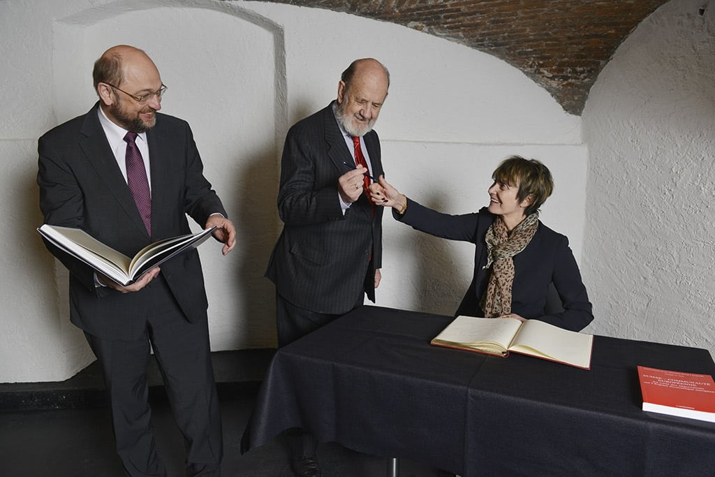 Martin Schulz et Micheline Calmy-Rey (2014)