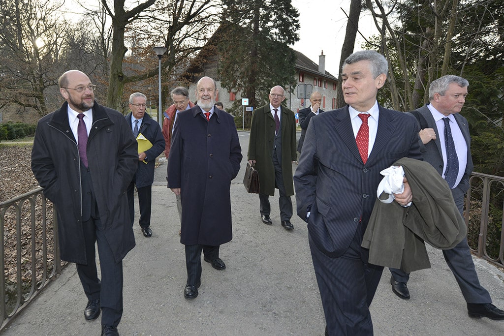 Martin Schulz et Micheline Calmy-Rey (2014)