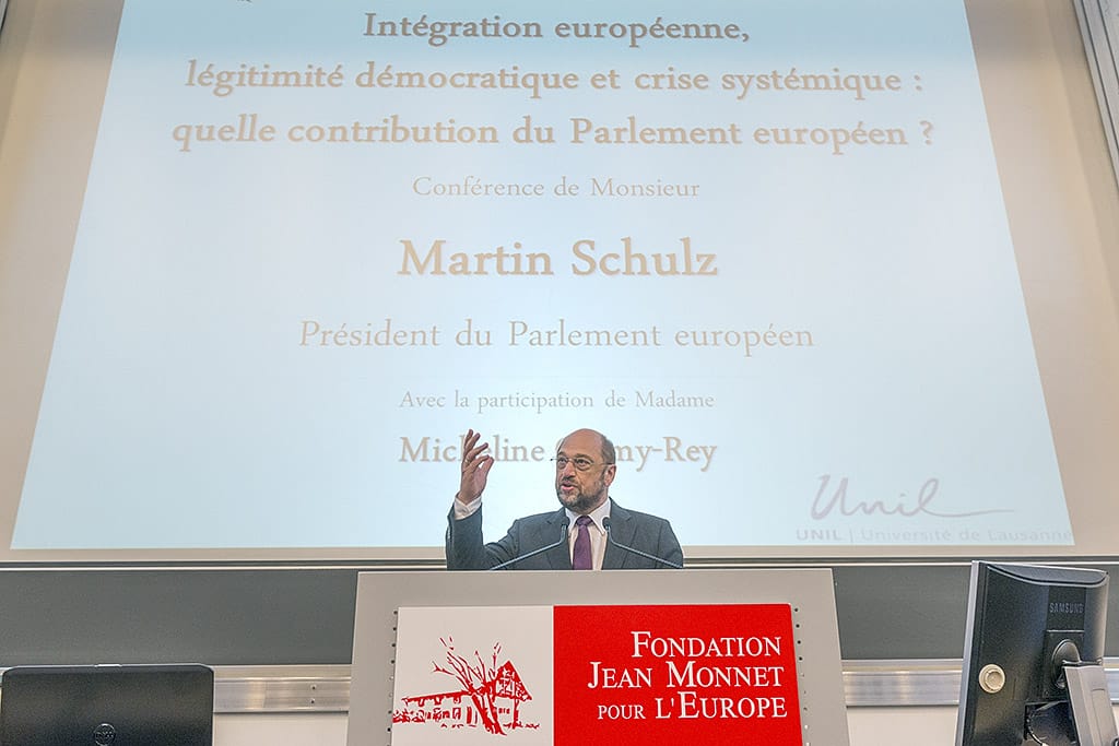 Martin Schulz et Micheline Calmy-Rey (2014)