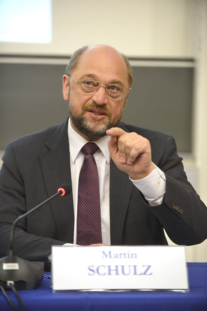 Martin Schulz et Micheline Calmy-Rey (2014)