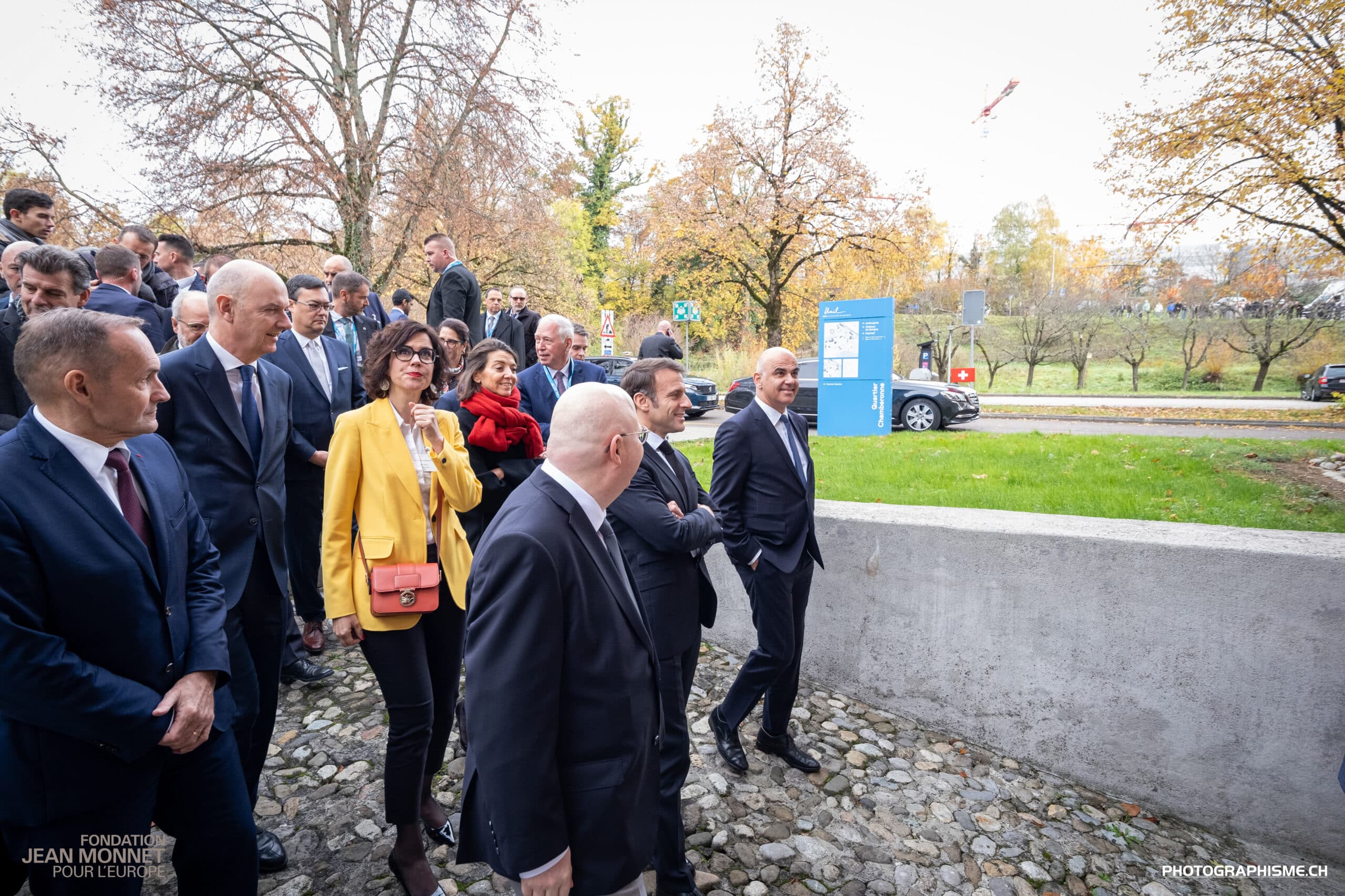 Visite des Présidents Macron et Berset à la Fondation Jean Monnet, 16.11.2023