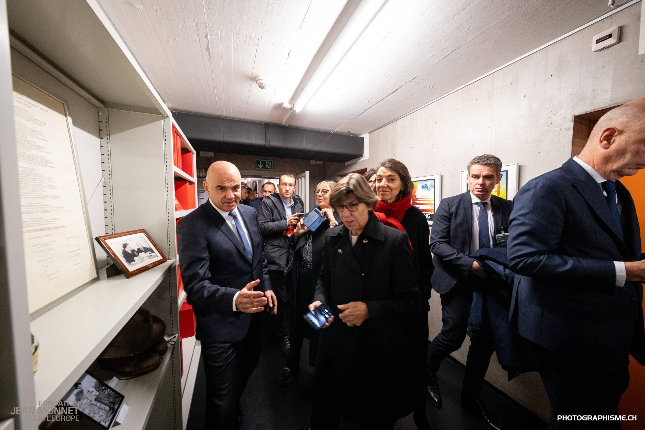 Visite des Présidents Macron et Berset à la Fondation Jean Monnet, 16.11.2023