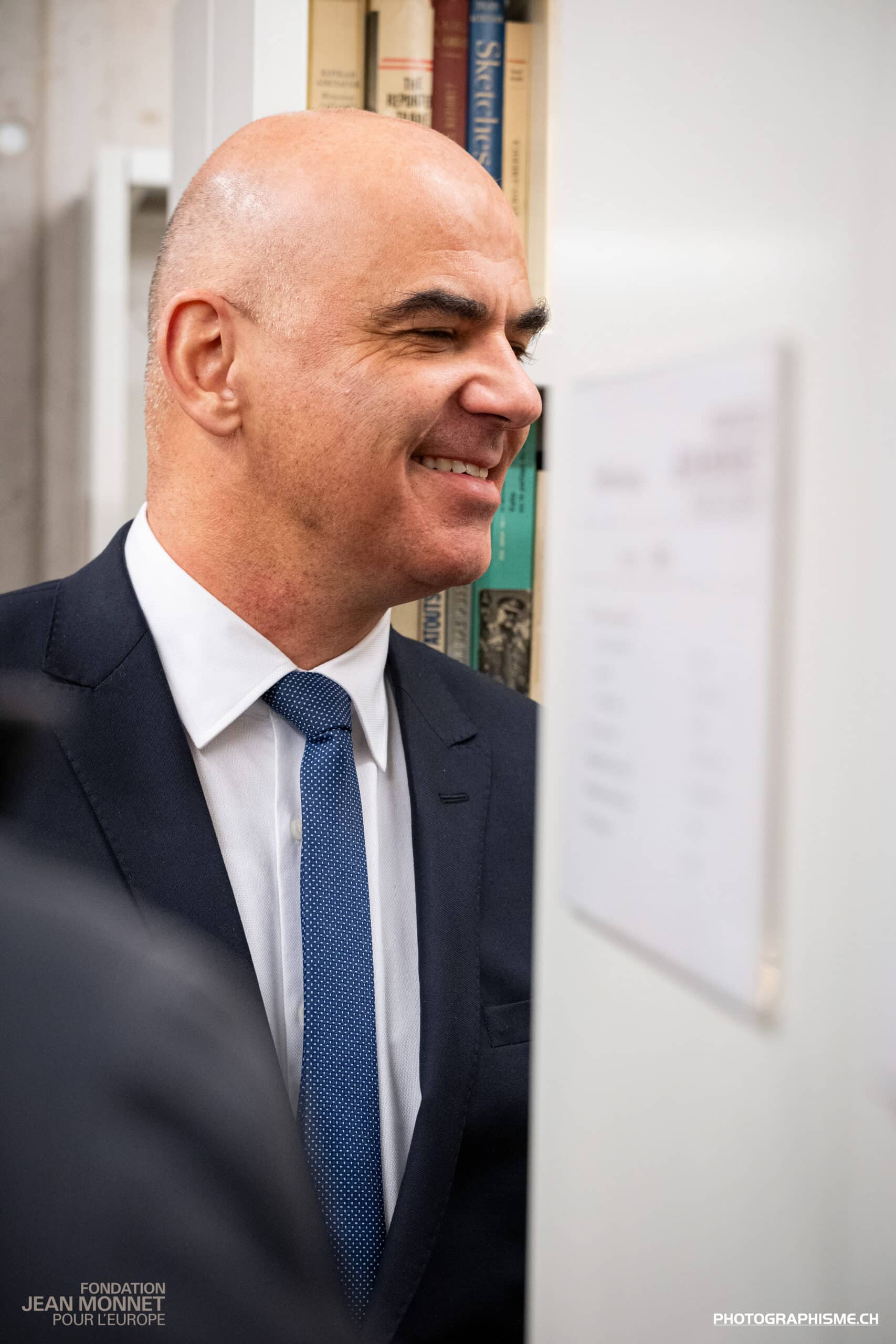 Visite des Présidents Macron et Berset à la Fondation Jean Monnet, 16.11.2023
