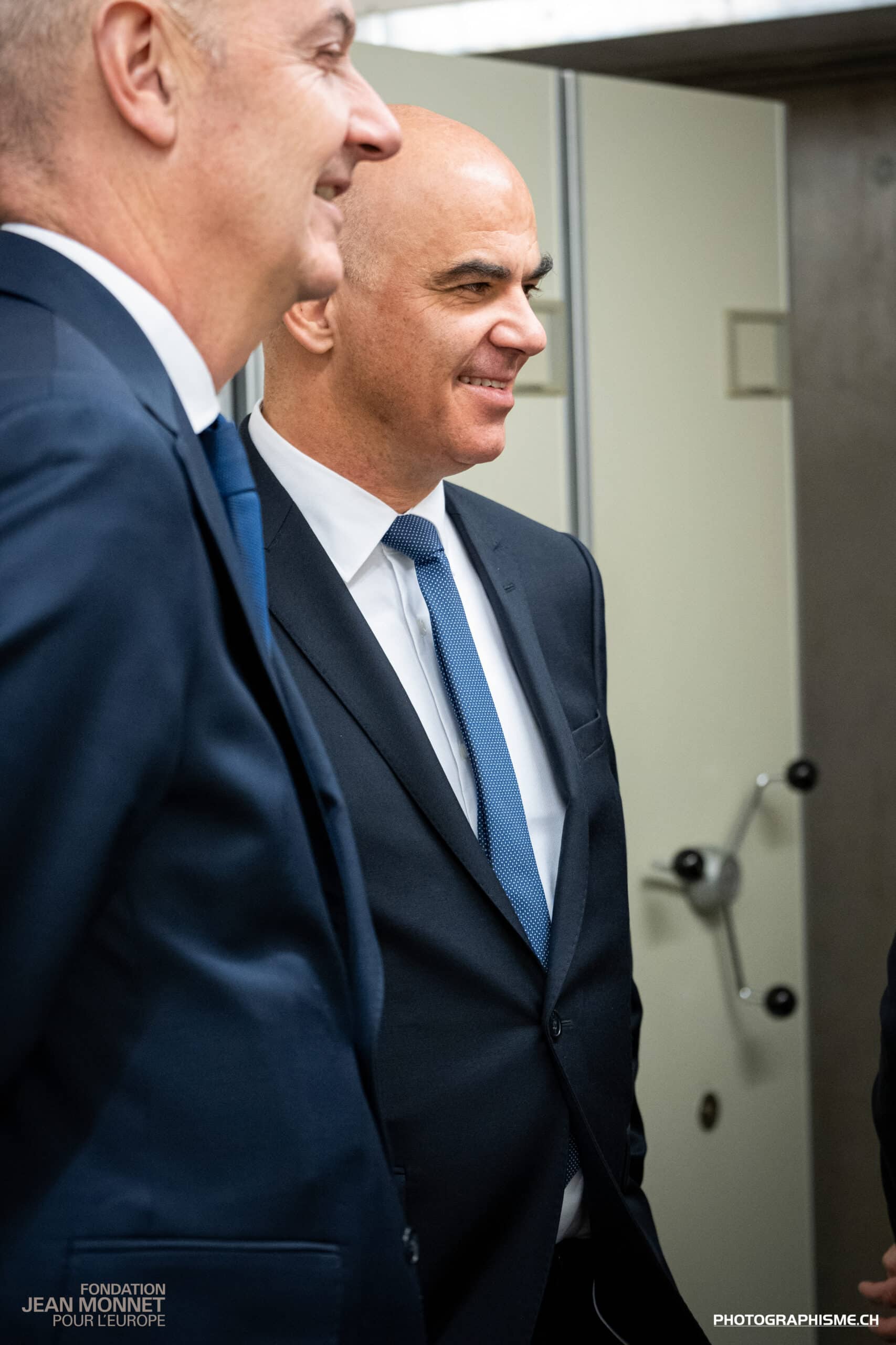 Visite des Présidents Macron et Berset à la Fondation Jean Monnet, 16.11.2023