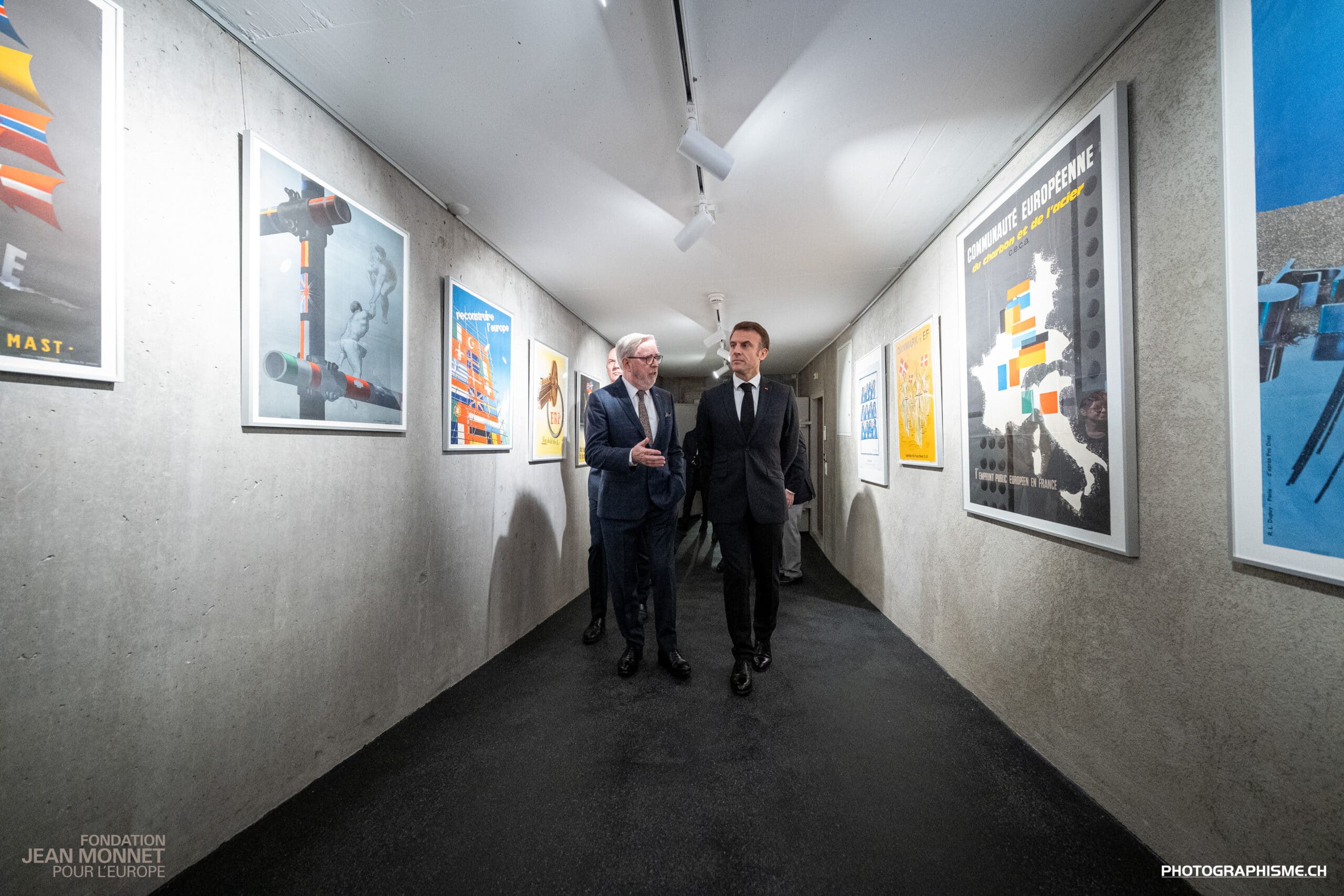 Visite des Présidents Macron et Berset à la Fondation Jean Monnet, 16.11.2023