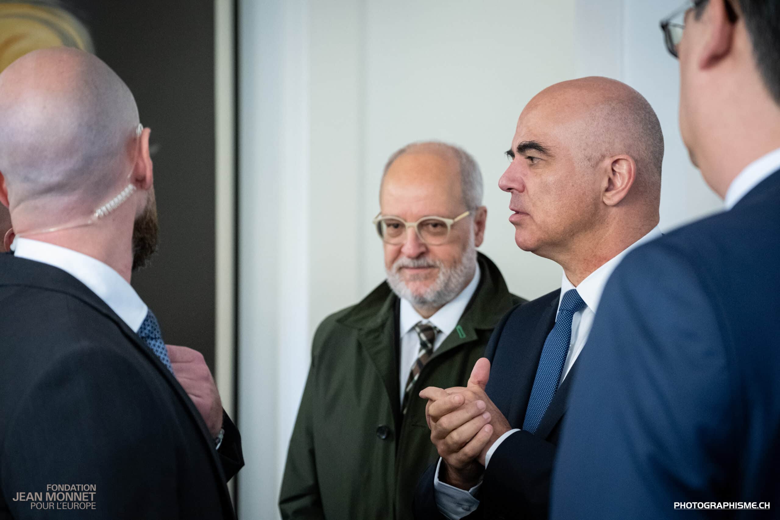 Visite des Présidents Macron et Berset à la Fondation Jean Monnet, 16.11.2023