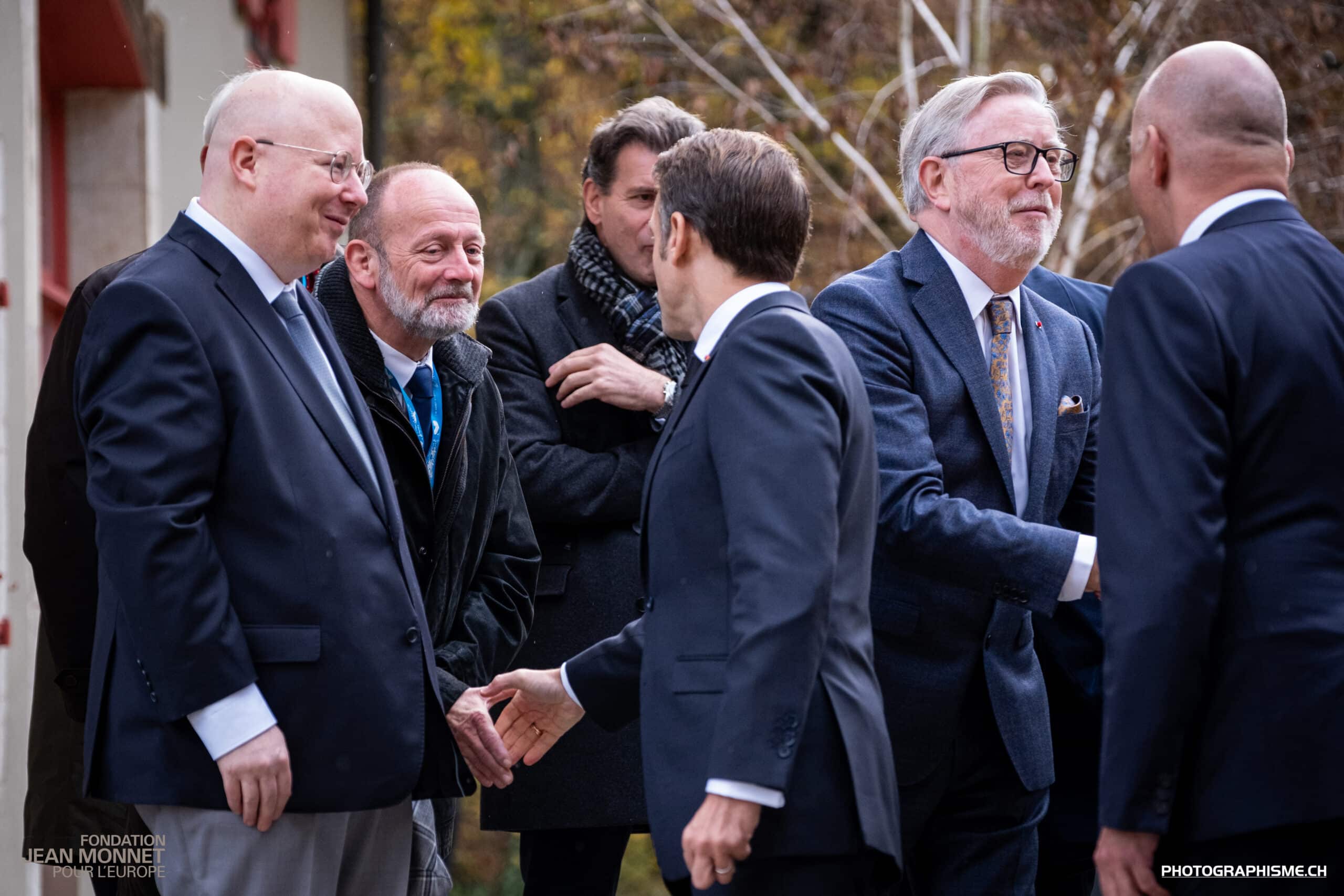 Visite des Présidents Macron et Berset à la Fondation Jean Monnet, 16.11.2023