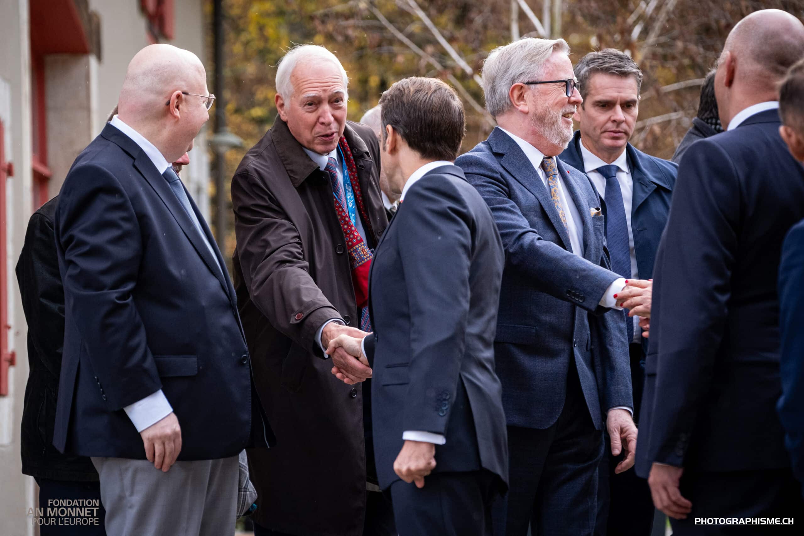 Visite des Présidents Macron et Berset à la Fondation Jean Monnet, 16.11.2023