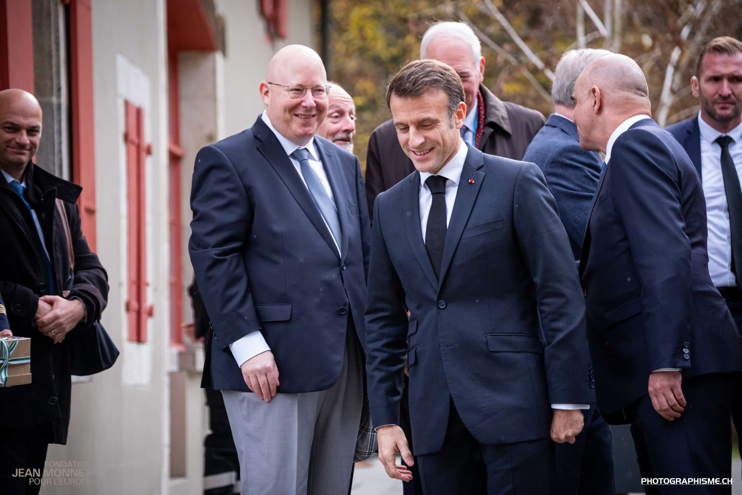 Visite des Présidents Macron et Berset à la Fondation Jean Monnet, 16.11.2023