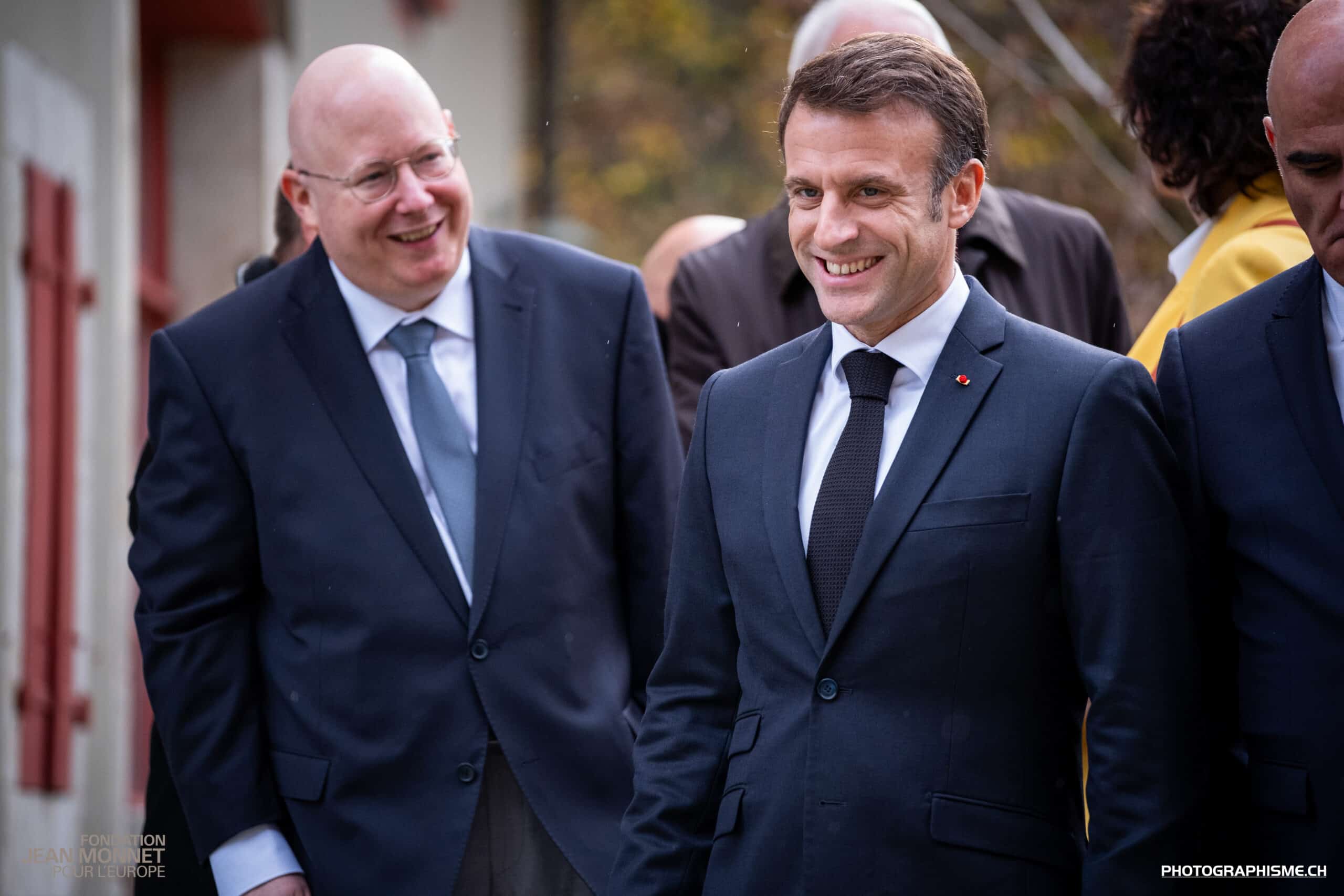 Visite des Présidents Macron et Berset à la Fondation Jean Monnet, 16.11.2023