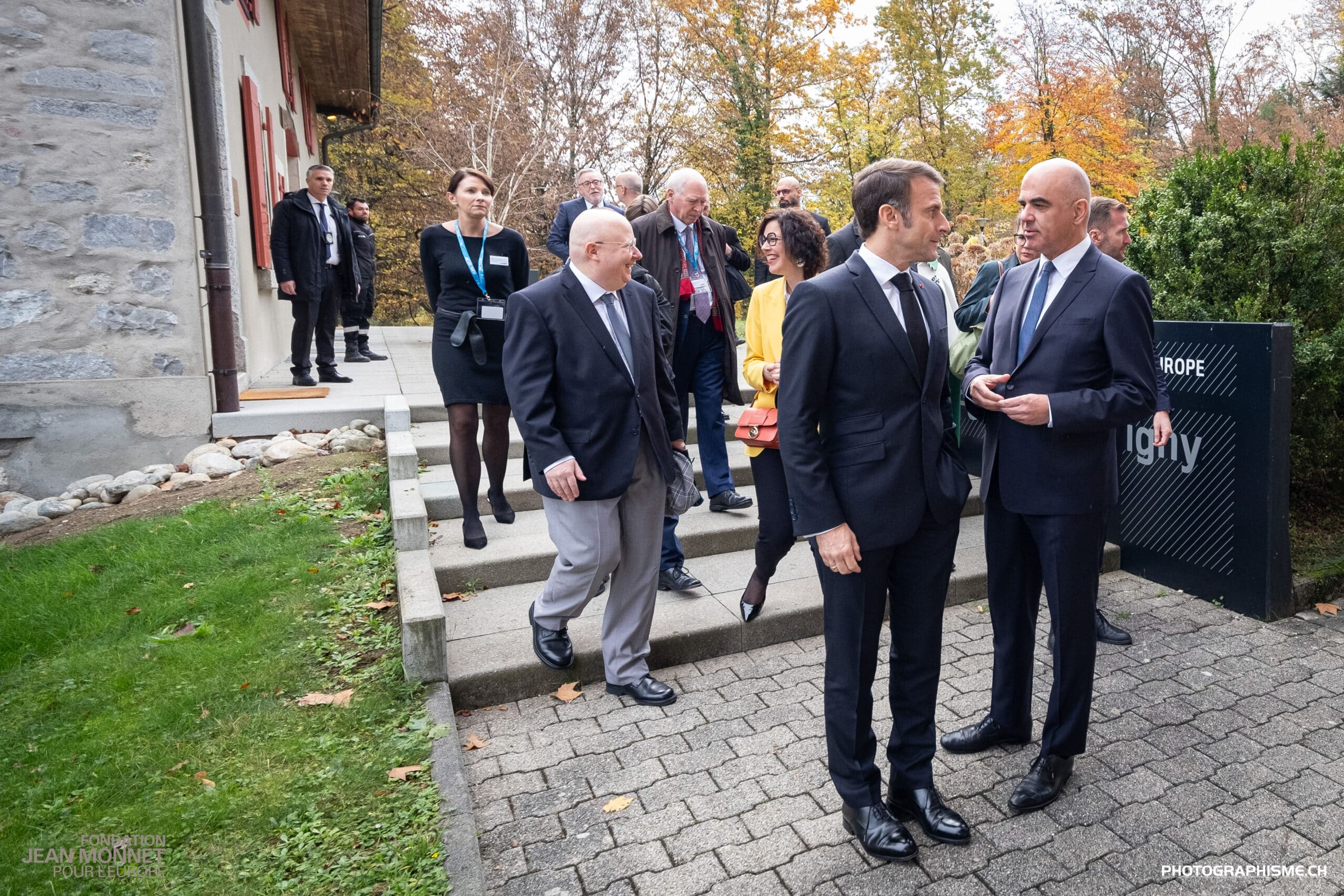 Visite des Présidents Macron et Berset à la Fondation Jean Monnet, 16.11.2023